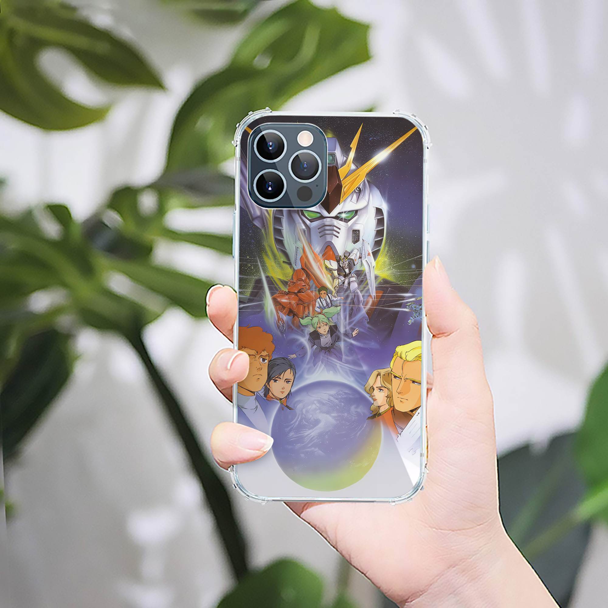 （画像用） 機動戦士ガンダム Mobile Suit Gundam 【iPhone 12シリーズ対応】透明スマホケース（クリアソフトケース）